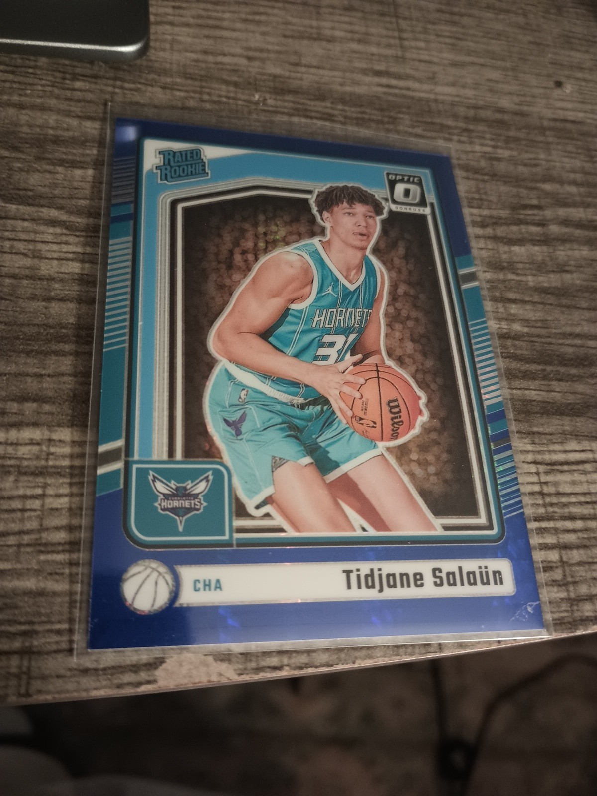 2024-25 Optic - Rated Rookie Tidjane Salaun #286 Blue Hyper Prizm 79/175