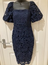 Gorgeous BNWOT Navy Lipsy Bodycon Lace Dress Size 8