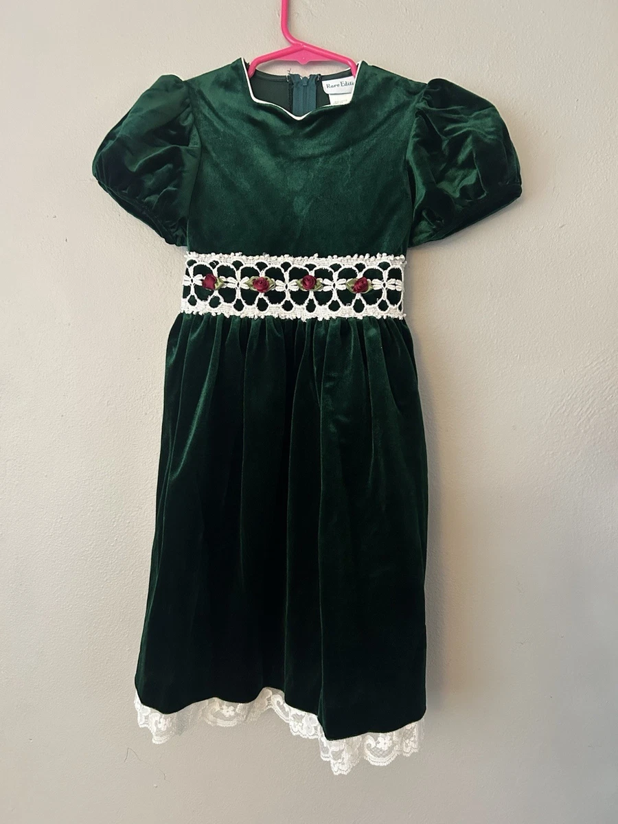 holiday dresses size 6 Girls Christmas Long Sleeve Holiday V-Waist Dress - RED