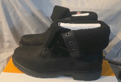 Timberland Linden Woods WP Fold Down Boots Black Women SZ 11 NWB Defects