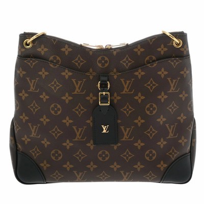 Louis Vuitton Monogram Odeon NM MM Noir Brown M45352 Canvas Shoulder r0_0623