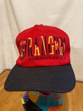 Vintage Metro FC Rangers Edwardsville IL Soccer Snapback Hat Made in USA Red