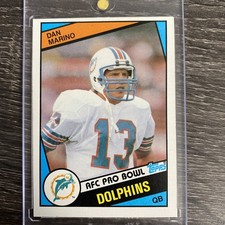 1984 Topps - Dan Marino #123 (RC) Miami Dolphins Hall of Fame Rookie Card. rookie card picture