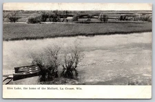 Rice Lake Home Of The Mallard Canoes Dock LaCrosse WI C1908 Postcard U20