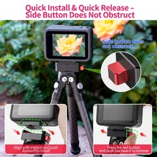 Alum 3-Slot QR Mount w/ 1/4 Arri Holes for DJI/Insta/GoPro Action Cam