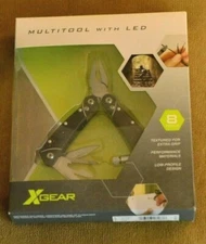 NEW X-gear Multi Tool with LED - Perform 8 Functions - Black