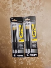 Pilot G2 07 Gel Ink Rolling Ball Pen Refills 0.7mm Fine Point 2 Packs Black Blue