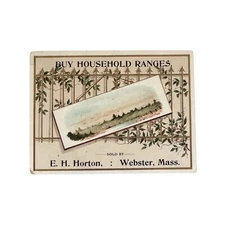 Household Ranges - E.H. Horton, Webster, Mass. - Antique Trade Card