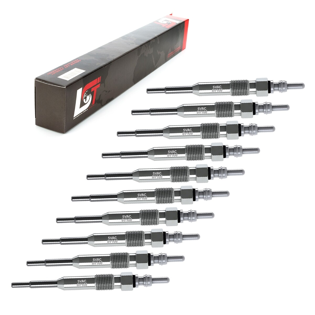 10x Glow Plug Rod Glow Plug 7 Volt for VW TOUAREG 5.0 TDI