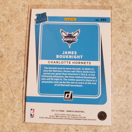 2021-22 Donruss James Bouknight #201 Verde Giallo Laser Rated Rookie - Foto 2 di 2