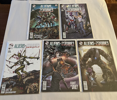 Aliens vs. Zombies(2015) #1-5 VF/NM Complete Set~ Zenescope | Brusha | Riccardi
