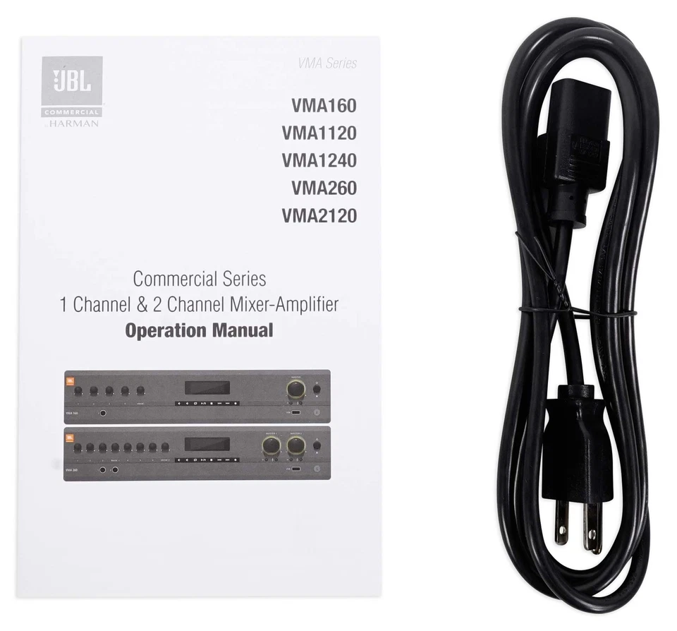 JBL VMA260 120-Watt 70 Volt 70V Mixer/Amplifier with Bluetooth 8 Channel Inputs - Image 4 of 4