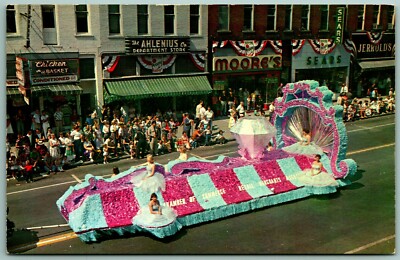 Peony Festival Parade Float Van Wert Ohio OH UNP Unused Chrome Postcard H8