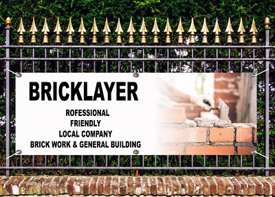 OUTDOOR PVC GEBÄUDE MAURER BANNER LADENSCHILD WERBUNG KOSTENLOS KUNSTWERK BEREIT 