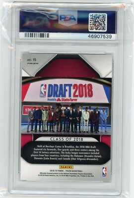 2018 Panini Prizm #16 Class Of 2018 Luck/Lottery-Silver Prizm Psa