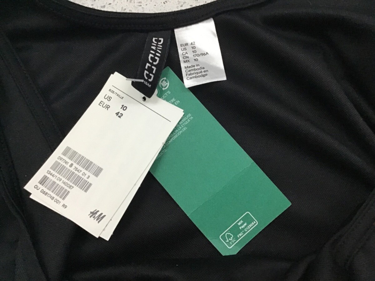 DIVIDED By H&M WOMEN VIENNA LOGO MINI TANK DRESS SIZE STRETCHY