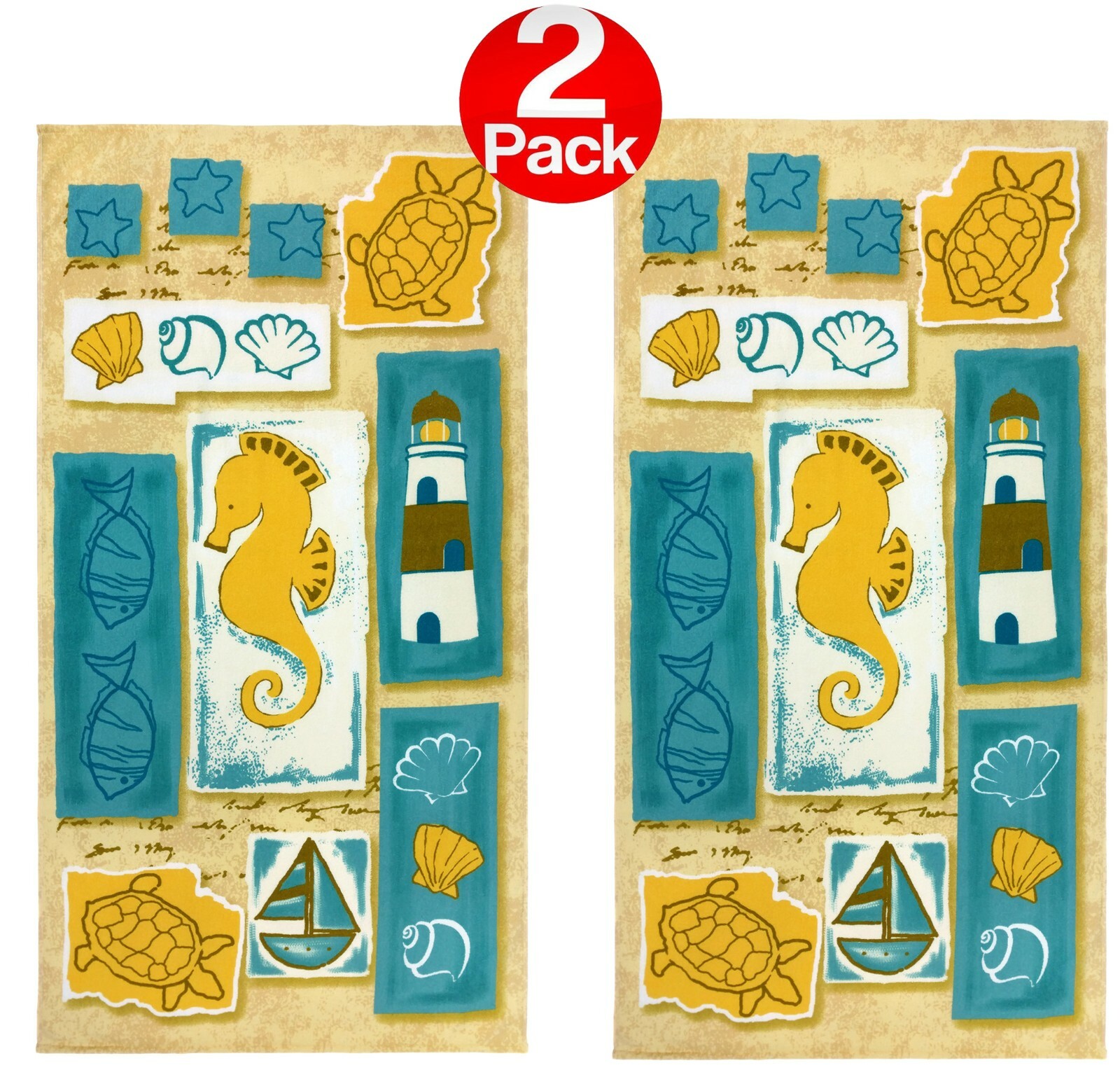 Kaufman Personalized Beach Towels for Kids,30"x 60" Embroidered Name