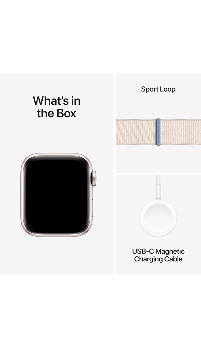 Apple Watch SE 2nd Gen 40mm Aluminum Case with Sport Loop Apple Watch SE 2nd Gen 40mm Aluminum Case with Sport Loop