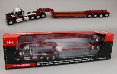 DCP 1:64 *MAMMOET* Kenworth W990 Day Cab HEAVY HAUL w/LOWBOY