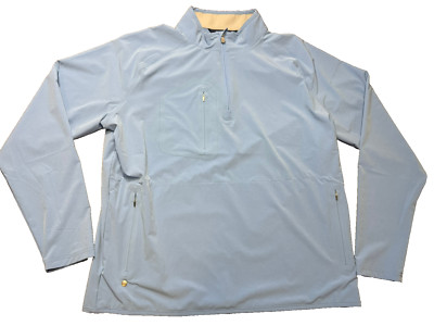 PETER MILLAR Flex Adapt Half-Zip Long Sleeve Pull Over Light Blue Mens Size XL