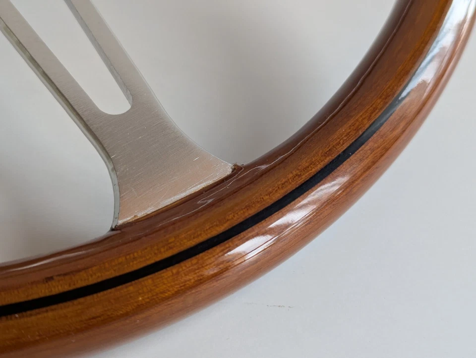 Volante apto para Jaguar madera usada 15 pulgadas vintage XJ6 1987-1989 Foto 4 de 4