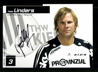 Pelle Linders autograph card THW Kiel 2006-07 original signed + A 239845