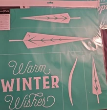 NEW Chalk Couture Transfer Winter Wishes Collection Trees Retired