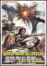 Quando Suona La Campana Brad Harris Skay War Guerra Ponte Poster Manifesto 4F
