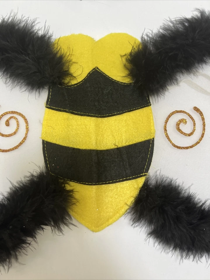 Bumble Bee Costume Bee Wings Cute Ghost Antenna Headband Hair Scrunchy Fast Ship - Image 4 of 4
