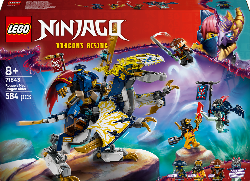 LEGO Ninjago 71843 Rogue's Mech Dragon Rider 584 pcs Toy Building