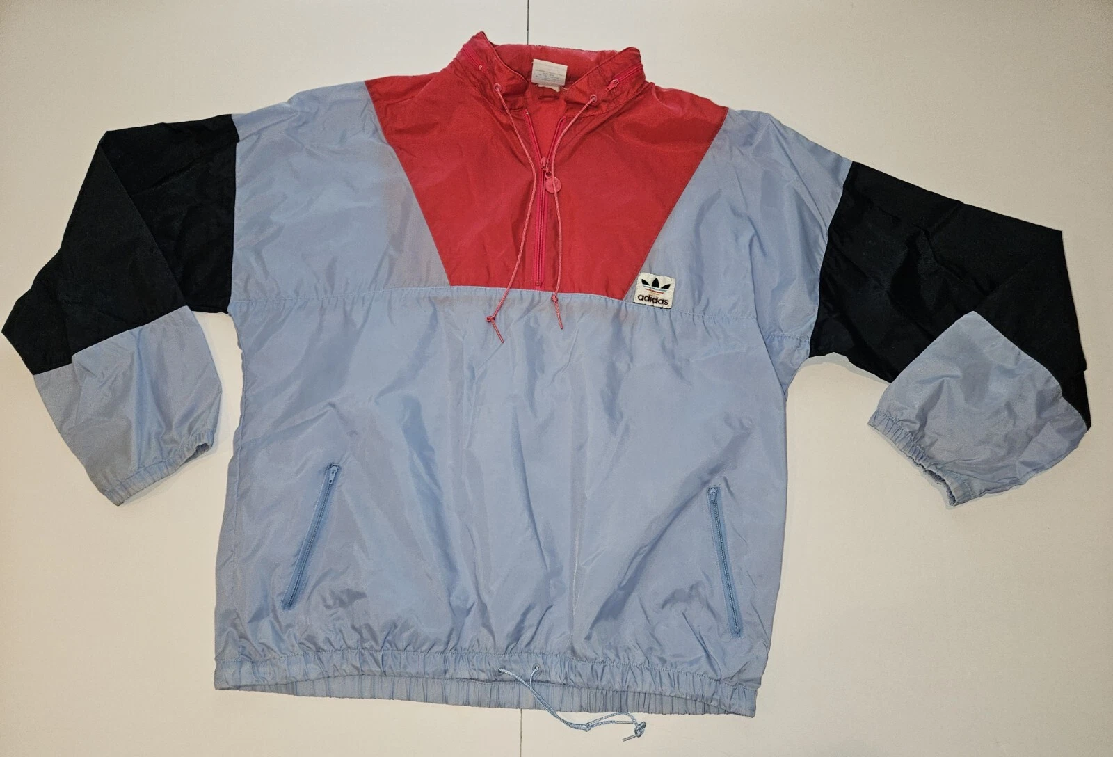 Adidas Color Block Blue Red Windbreaker L