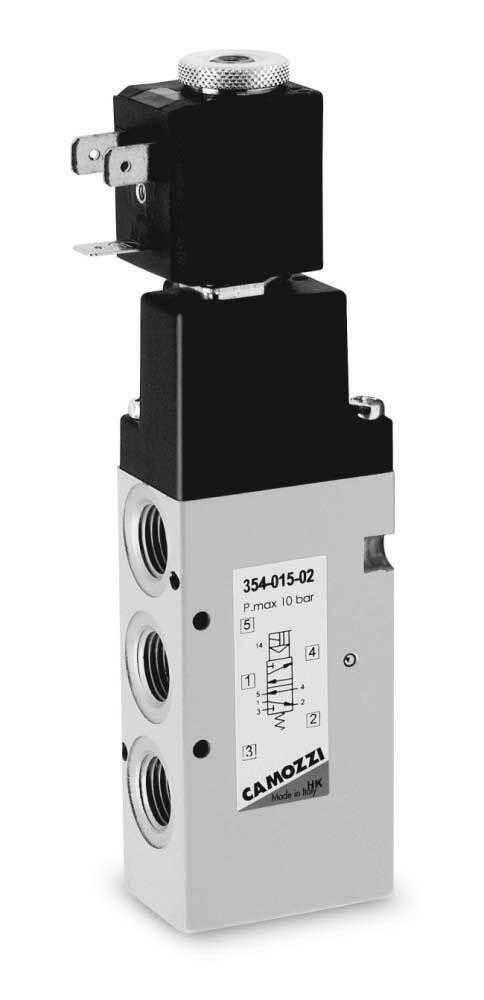 478-011-22, válvula electroneumática-5/3 CO-1/8-sol sol | Camozzi