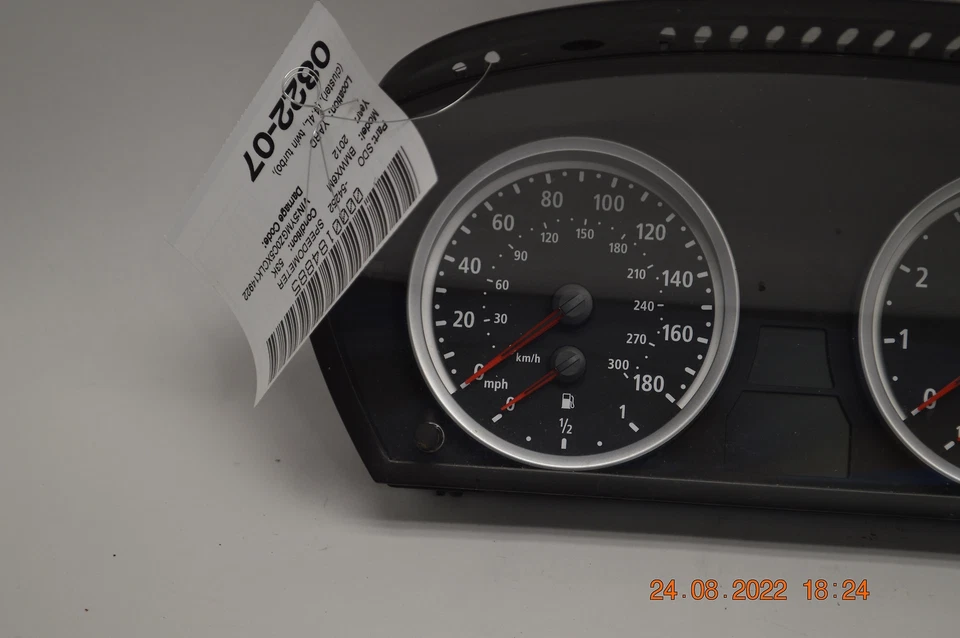 2010-2014 BMW X6 M 4.4L PAINEL DE INSTRUMENTOS PAINEL MEDIDOR VELOCÍMETRO FABRICANTE DE EQUIPAMENTO ORIGINAL - Imagem 3 de 4