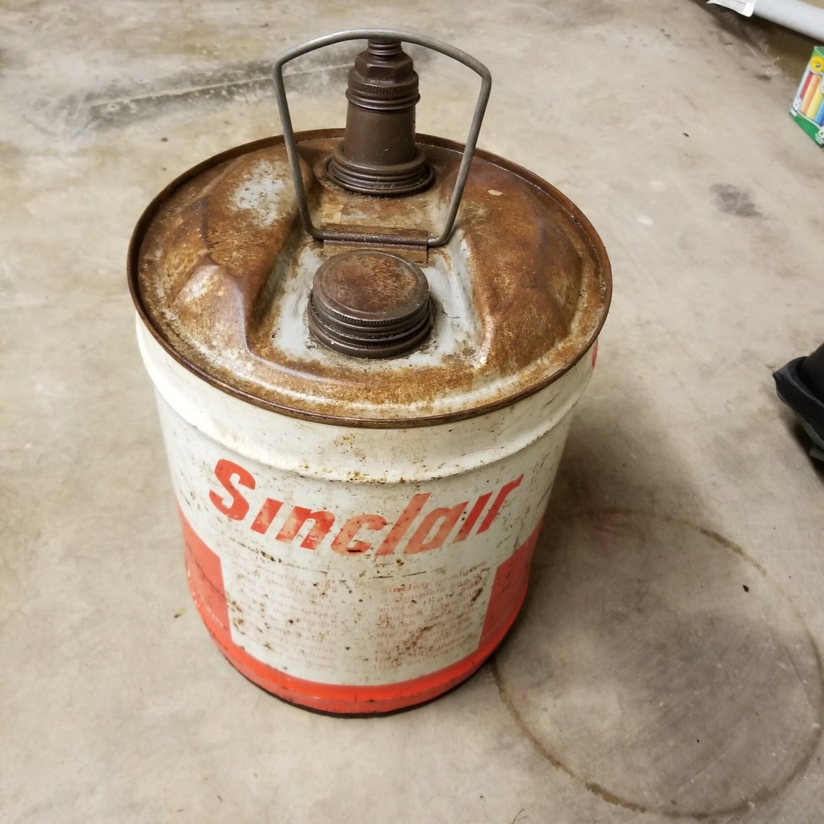 Vintage 5 gal Sinclair oil can | eBay