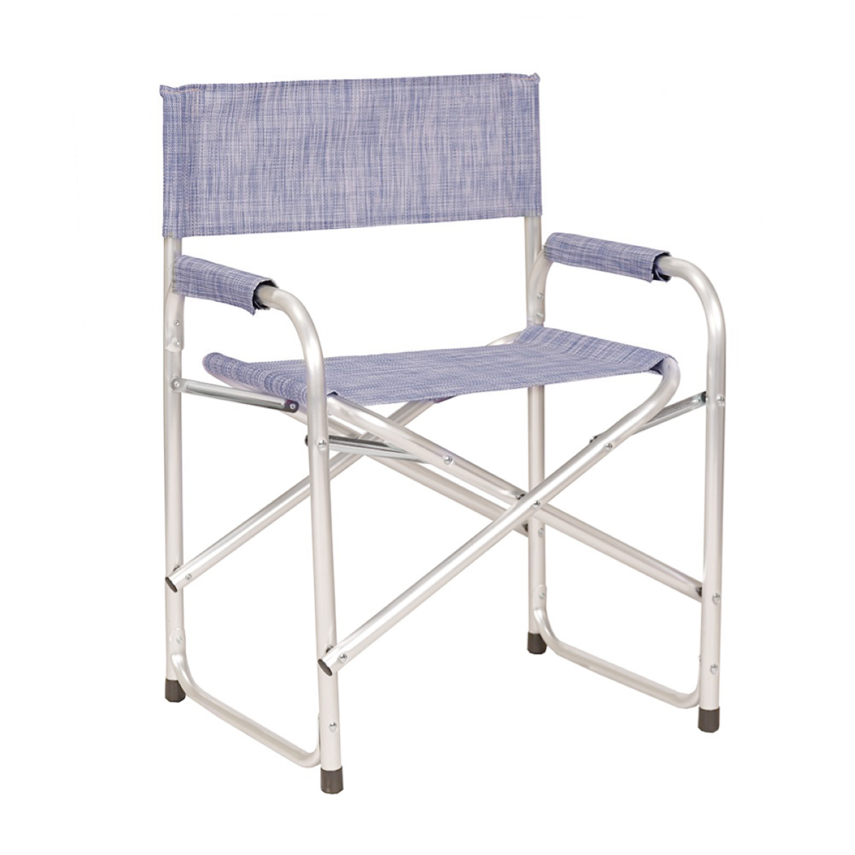 Sedia richiudibile per esterni in alluminio regista mare in textilene Blu Denim