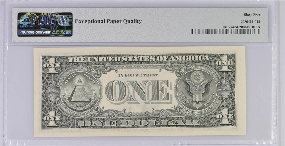 Radar Serial Number A73333337D PMG 65EPQ Year 1988 - Image 3 of 3