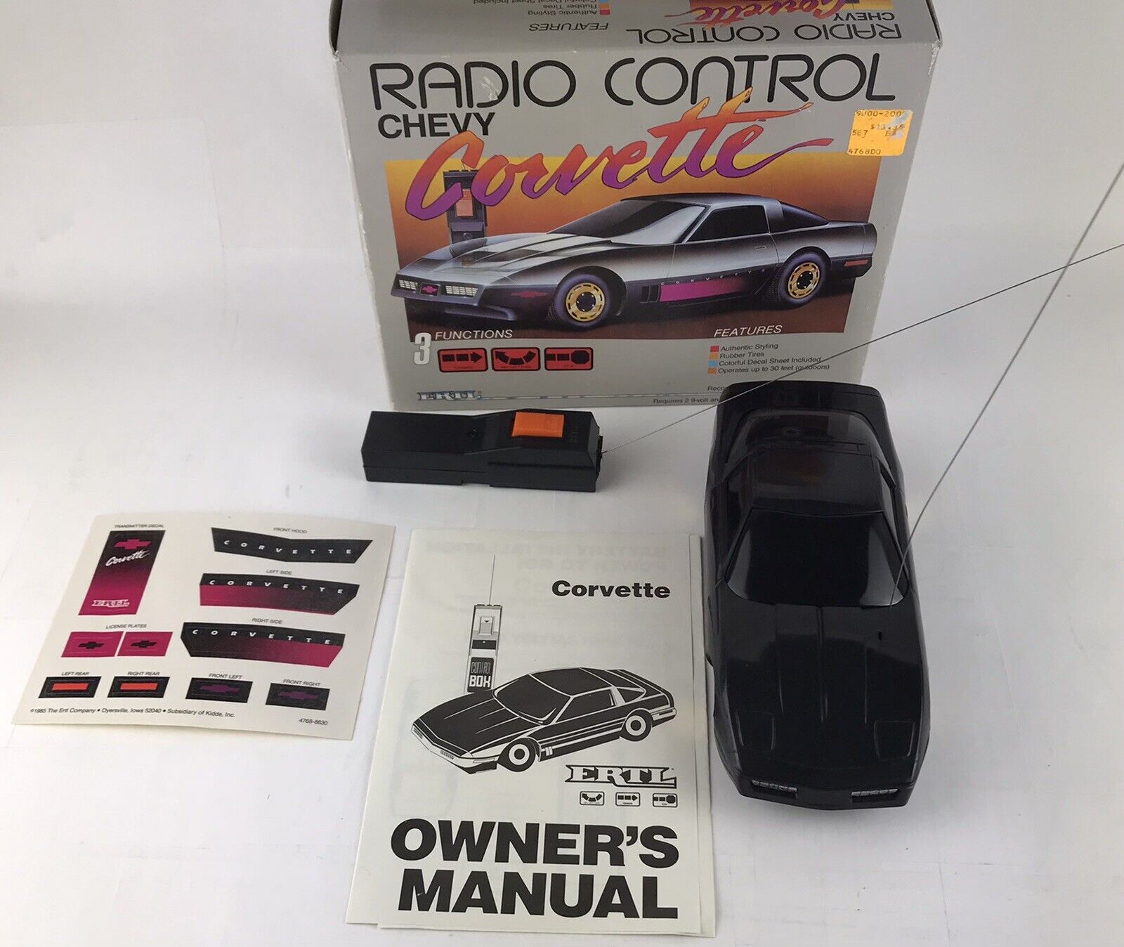 Ertl Radio Control Chevy Corvette Vintage 1980’s RARE