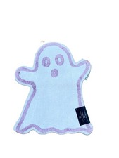 Home Company Ghost Bath Rug 27'' x 32'' White Plush Absorbent Anti Slip