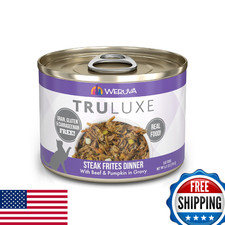 Weruva TruLuxe Cat Food Steak Frites Dinner Beef & Pumpkin in Gravy 6oz (24 Cans