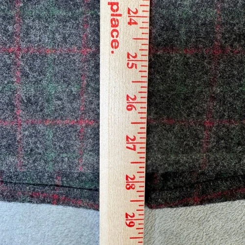 Johnson Woolen Mills Adirondack Plaid Wool Jacket Gray Red Green 10115 Large image 14