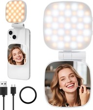 Magnetic Selfie Ring Light with Mirror CRI95 LED for iPhone Video Vlog