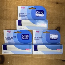 3 Clean  Clear Persa-Gel 10 Max Strength Acne Spot Ointment 1 oz Each YY38 