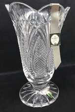 Waterford Crystal Footed Scalloped Seahorse Flower Vase 10" New no box