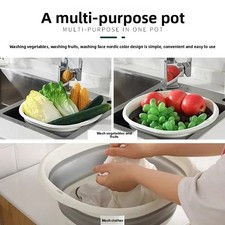 Foldable Wash Basin Collapsible Sink Portable Plastic Tub Camping Laundry Dish B