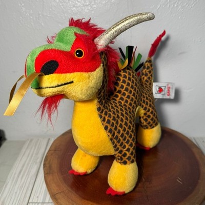Webkinz Chinese Dragon Plush Ganz HM718 Yellow Red Gold Mythical Toy