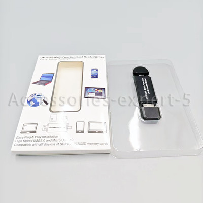 W/Standard USB Male 1X Micro USB OTG to USB 2.0 Adapter SD/Micro SD Card Reader