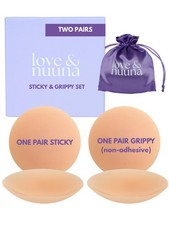 love  nuuna Adhesive  Non-Adhesive Nipple Medium Fits C - D , Honey