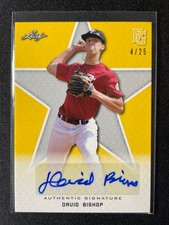 2020 Leaf Perfect Game David Bishop Yellow Autograph #4/25!!!