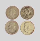 **Lot of Four (4) Franklin Silver Half Dollars | 1954-D, 1957-D, 1961, 1963-D **