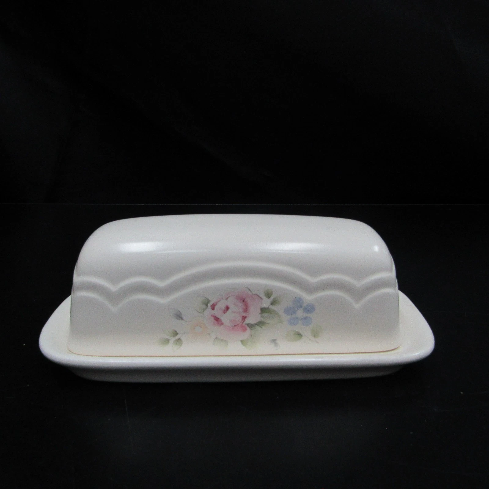 Vintage Pfaltzgraff Butter Dish With Lid "Tea Rose"